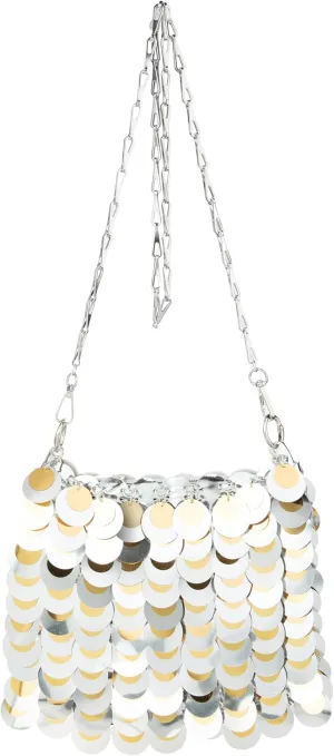 Shiny Metallic Plastic Sequin Crossbody Bag for Nightclub Shoulderbag Evening Bag and Wedding