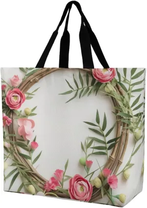 Shoulder Bag Casual Work Bag for Women Handmade Garland Large Capacity Bags for Shopping,Travel Beach Gym