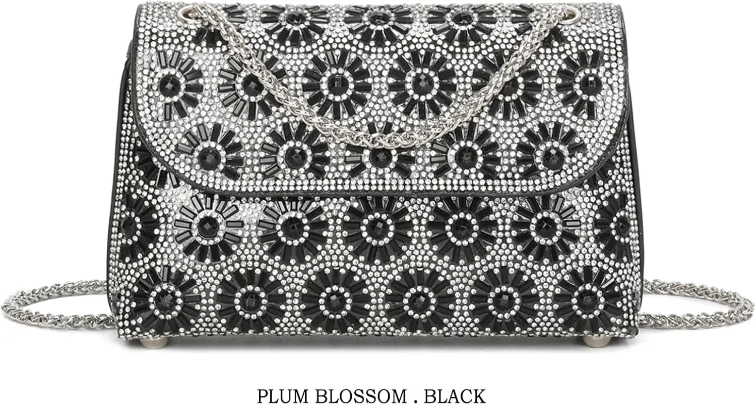 Shoulder Bags Crossbody Bag Purses Handbags Crystals Rhinestone Evening Bag for Women Clutch Purse with Chain