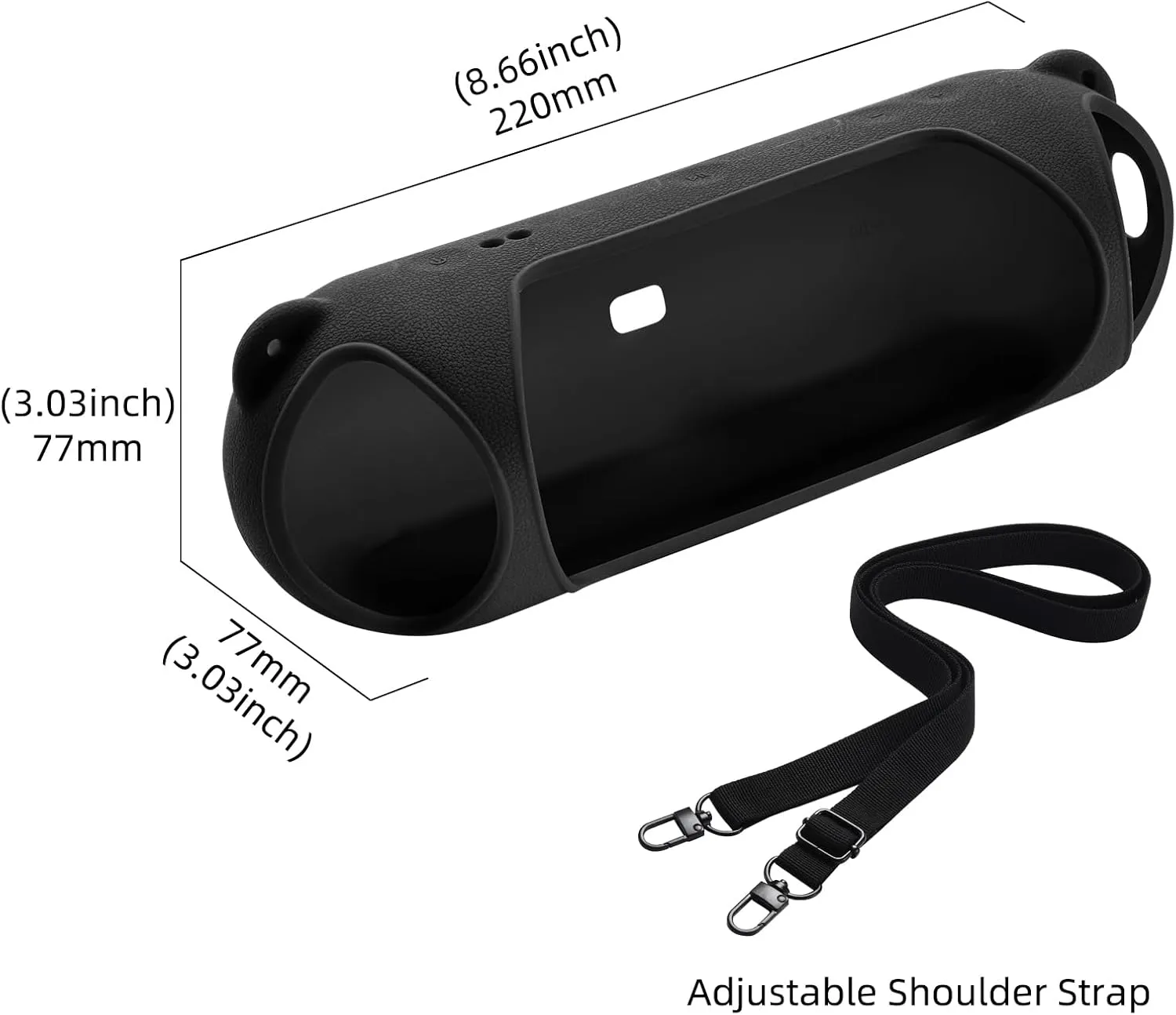 Silicone case for Beats Pill Speakers, Essential for Portable Outdoor Travel Work (Black)