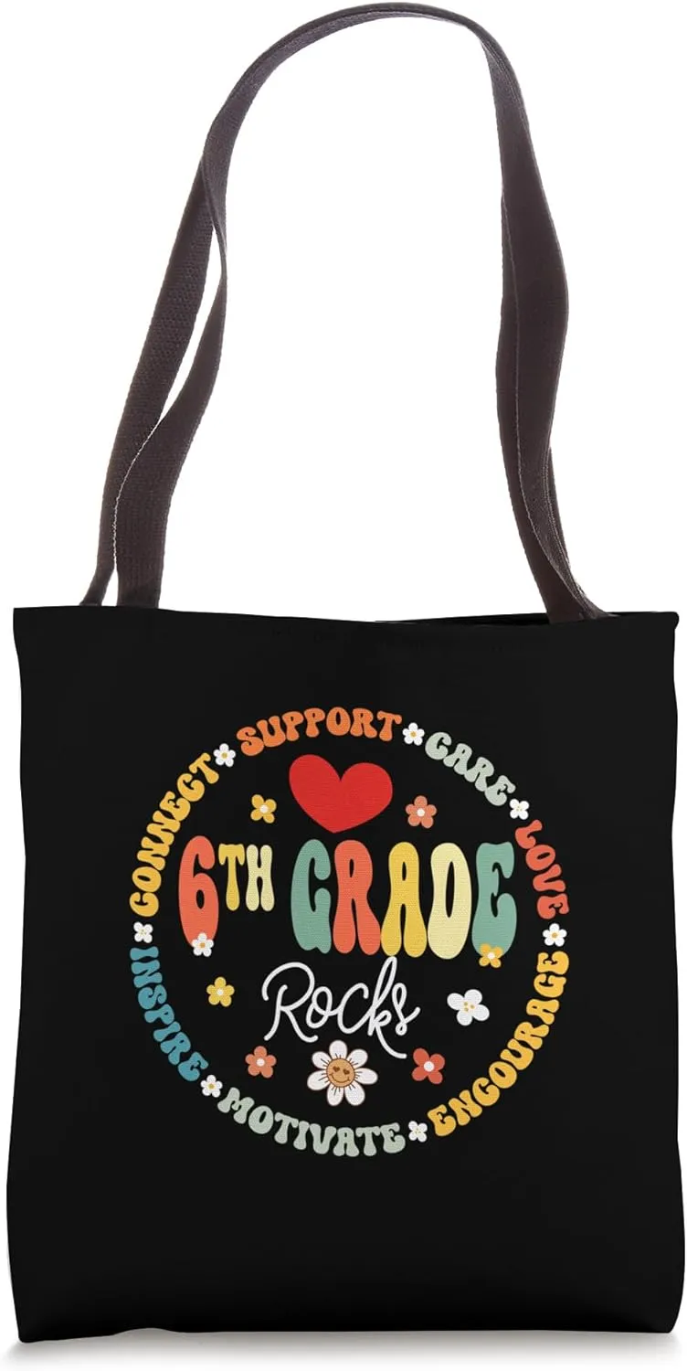 Sixth Grade Teacher Student Back To School 6th Grade Rocks Tote Bag