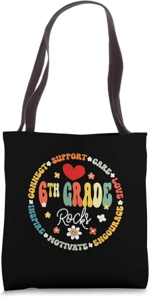 Sixth Grade Teacher Student Back To School 6th Grade Rocks Tote Bag