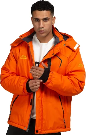 Ski Jacket with Hood for Men Waterproof Snow Winter Coat