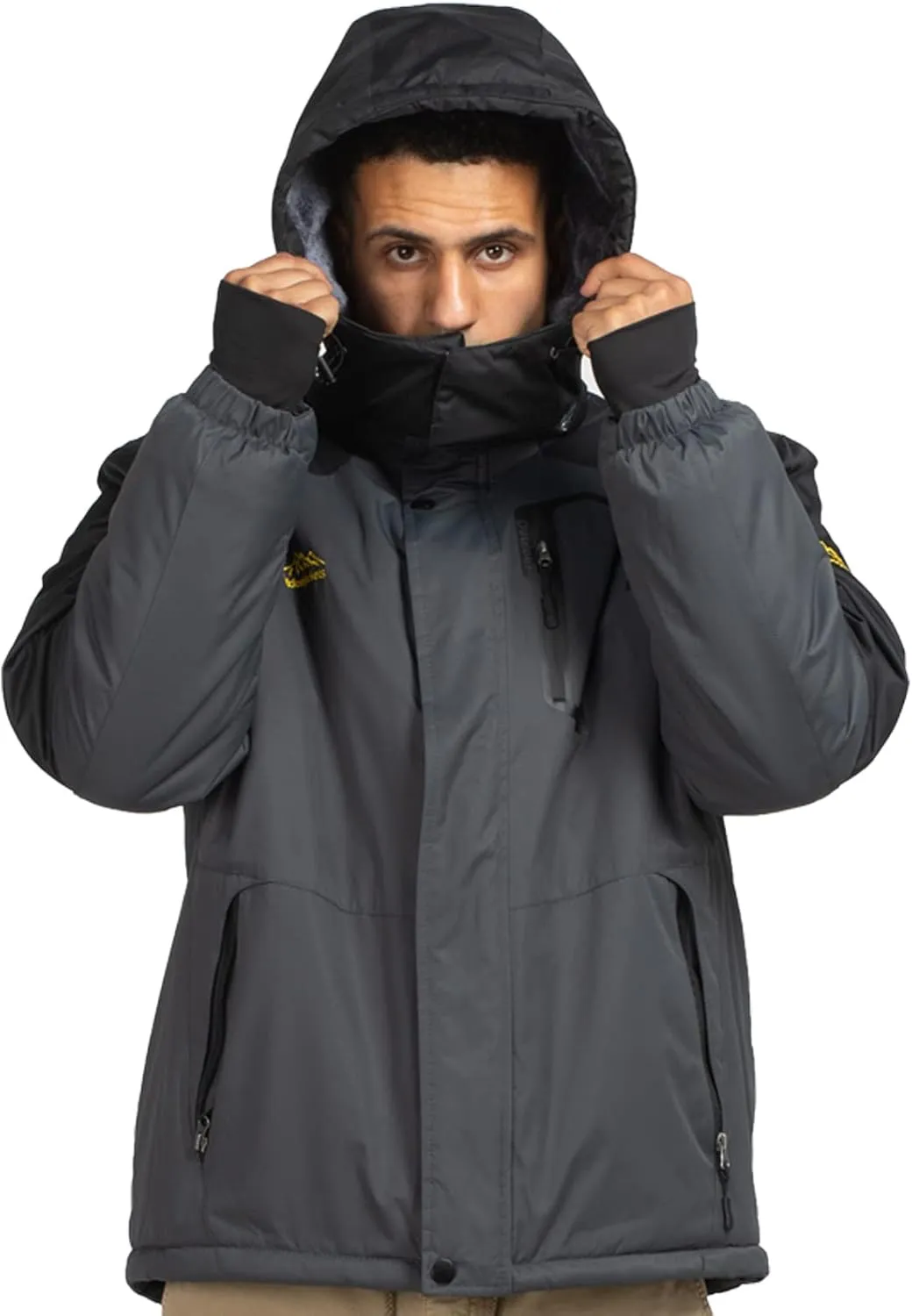 Ski Jacket with Hood for Men Waterproof Snow Winter Coat