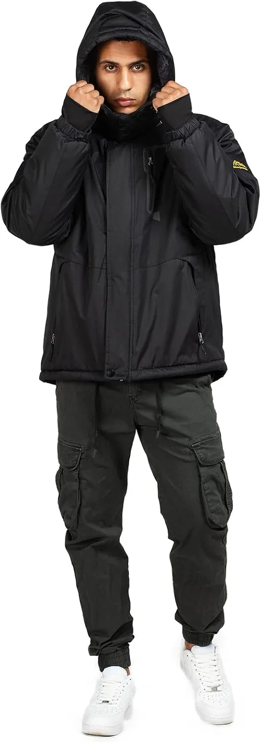 Ski Jacket with Hood for Men Waterproof Snow Winter Coat