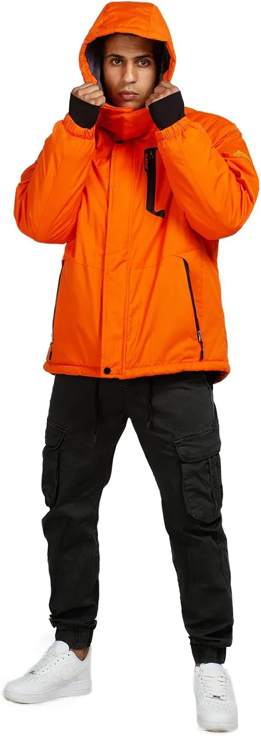Ski Jacket with Hood for Men Waterproof Snow Winter Coat