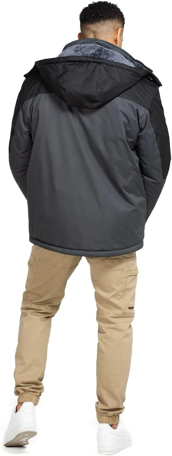Ski Jacket with Hood for Men Waterproof Snow Winter Coat