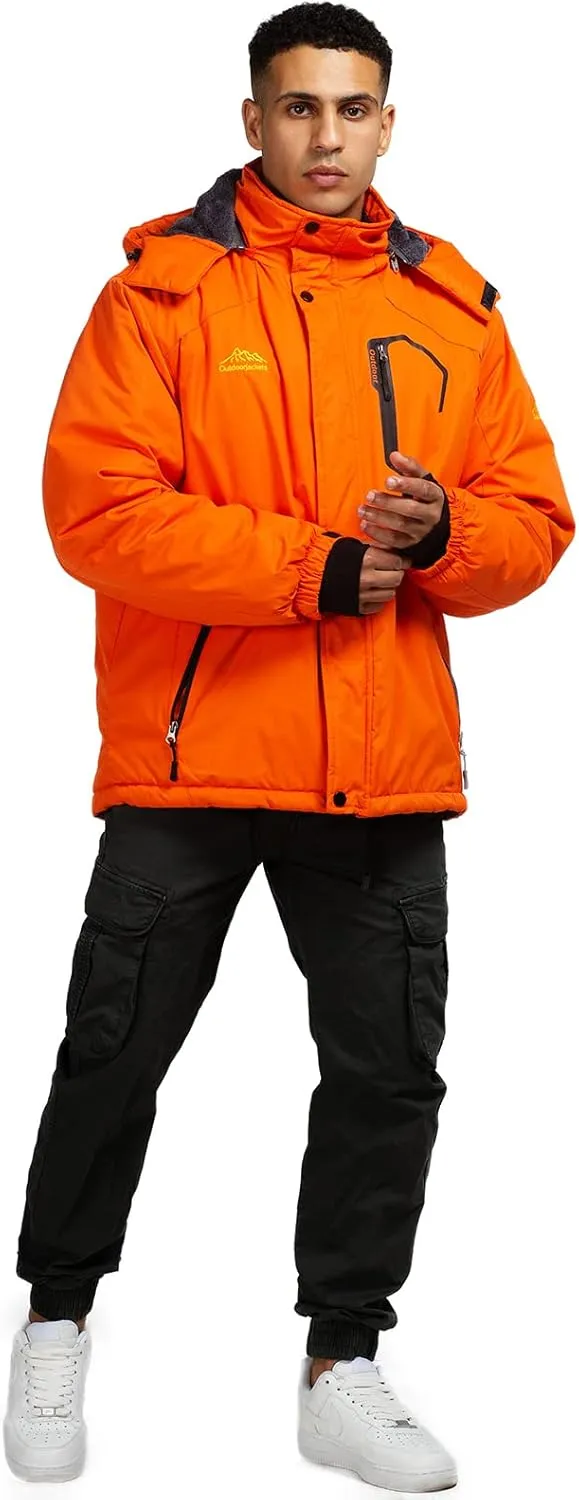 Ski Jacket with Hood for Men Waterproof Snow Winter Coat