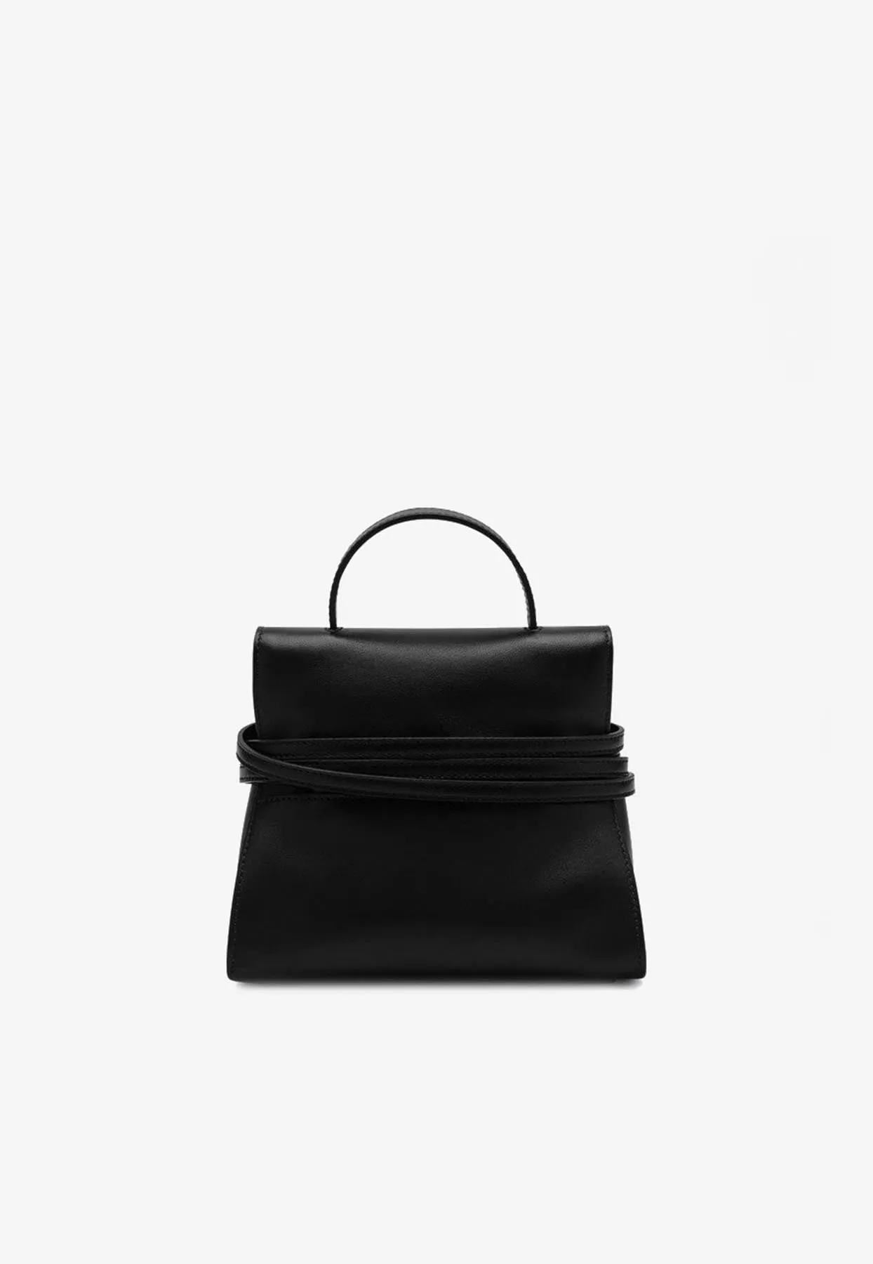 Small Tie Me Leather Top Handle Bag