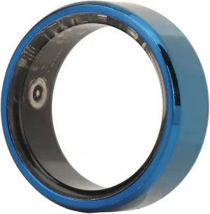 Smart Ring Health, Health Ring to Monitor Fitness Pedometer Sleep Data, Remotely Take Photo, IP68 Smart Health Ring for Men Women, Blue (10)