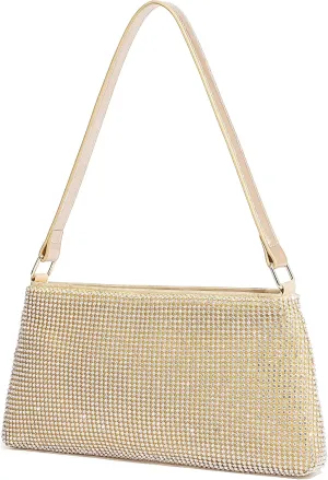 Sparkly Evening Purse for Women Prom Dressy Night Out Small Shoulder Bag