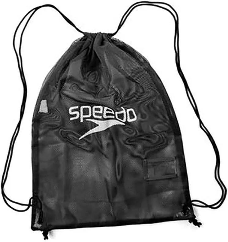 Speedo Black Equipment Mesh Wet Kit Swim Bag