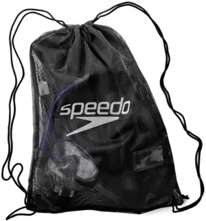 Speedo Black Equipment Mesh Wet Kit Swim Bag