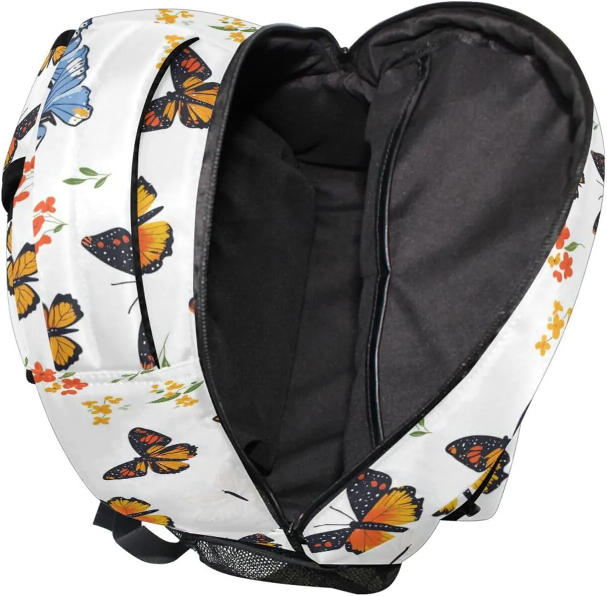 Sport Backpack for Teens Boys Girls Fashion School Book Bag with Chest Strap for College Work Cartoon Cute Butterflies