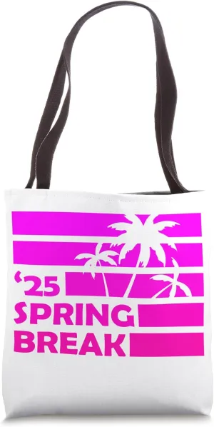 Spring Break 2025 Logo Family Vacation Beach Graphic Vintage Tote Bag