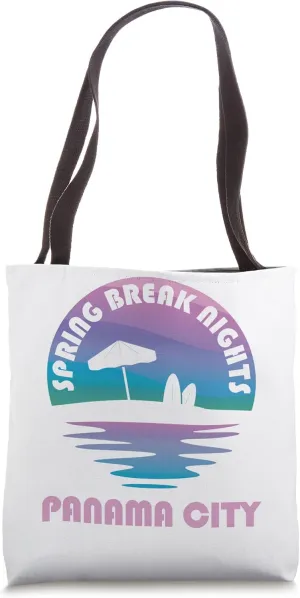 Spring Break Panama City Sunset Vintage Matching Women Men Tote Bag