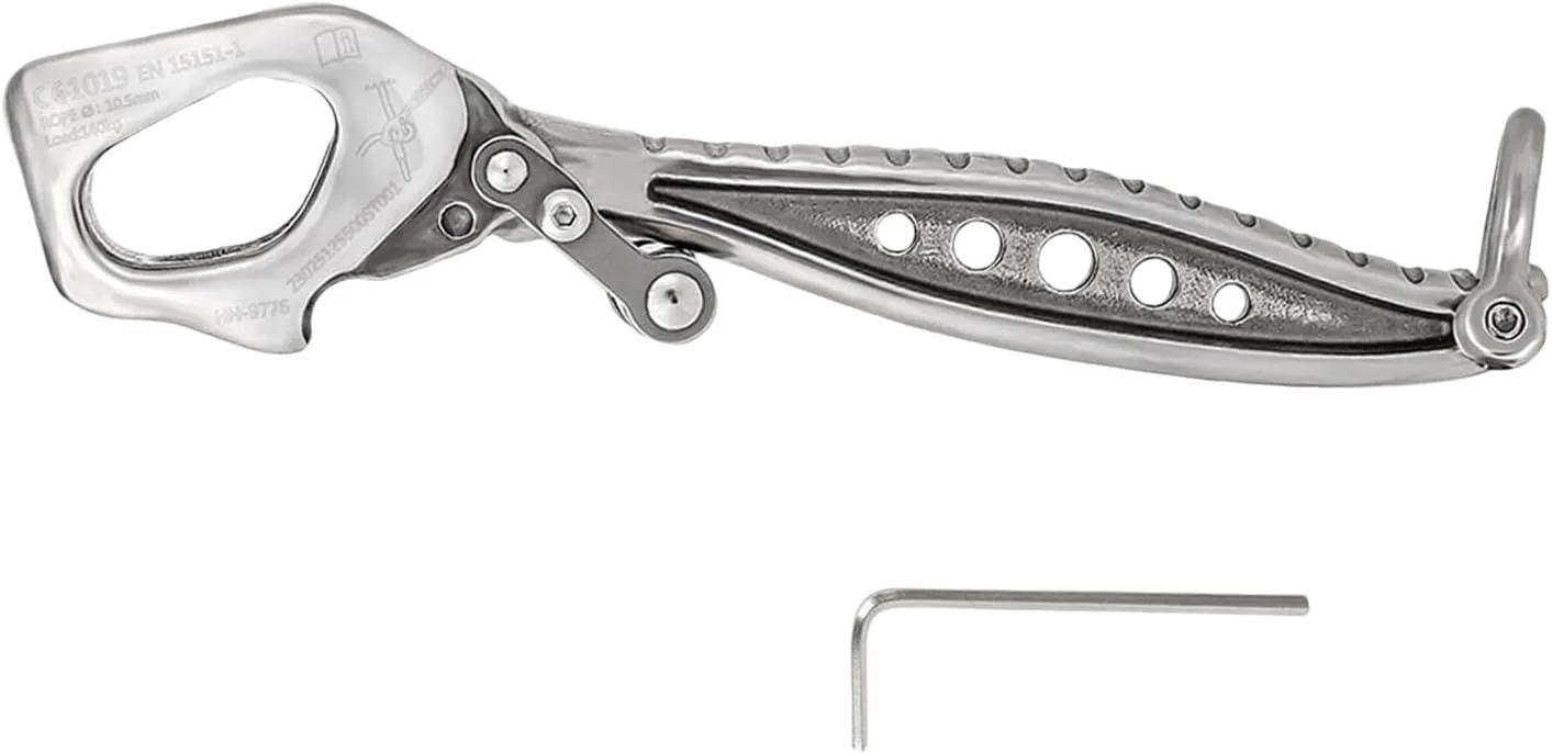 Stainless Steels Climbing Descender Device for Safe Descents Rock Climbing and Height Work Compacts and