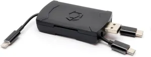 Stealth Cam 4-in-1 Card Reader for iOS & Android Phone Tablet PC USB-C/MicroUSB/USB 2.0/Lightning, Hunting Scouting Trail Camera SD/MicroSD Multi-Port Memory Card Adapter