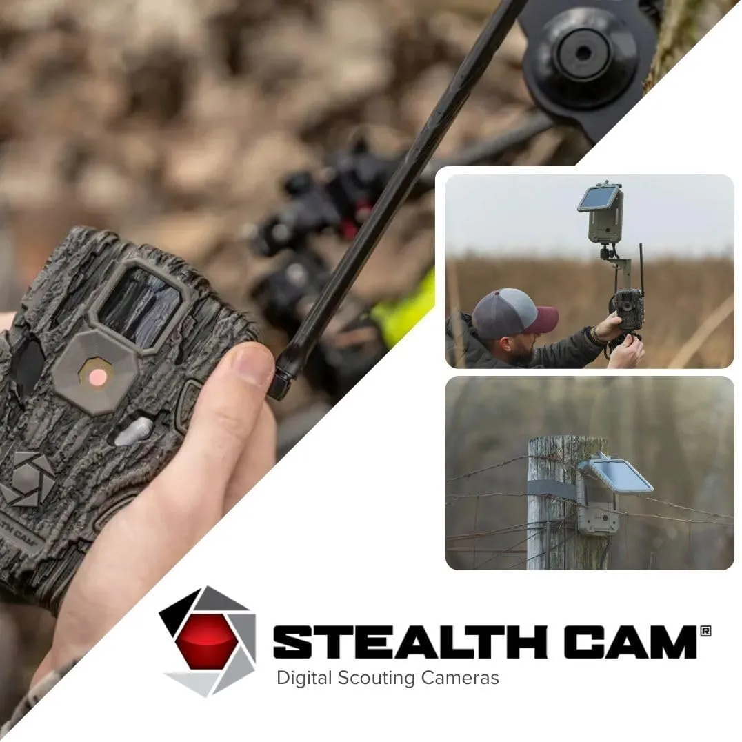 Stealth Cam Adjustable Multi-Pivot Mounting Post for Trail Camera and Battery (6-Pack) Bundle with 32GB Ultra SDHC UHS-I Memory Card (12-Pack) and Hf-cr35b SD Card Reader USB 2.0 (19 Items)