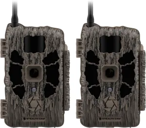 Stealth Cam Deceptor MAX Dual Sim 40MP Photo & 1440P QHD Video No-Glo LED Hunting Cellular Trail Camera, Available on AT&T & Verizon - 2 Pack