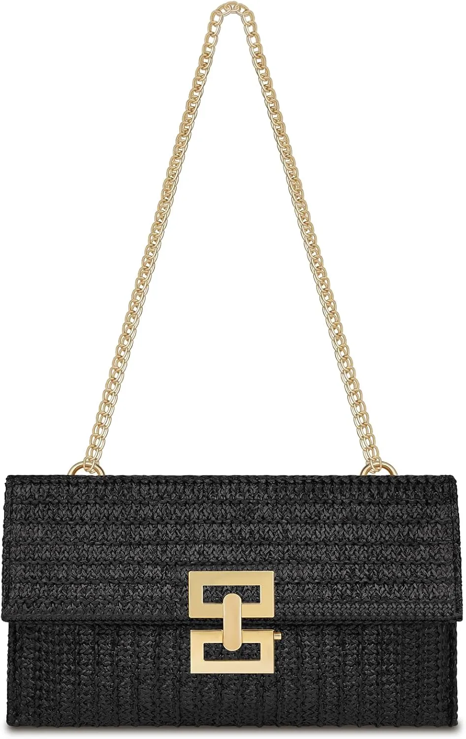 Straw Clutch Purse for Women Designer Evening Handbag Summer Beach Shoulder Crossbody Bag