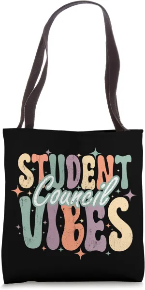Student Council Vibes Groovy School Student Council Gift Tote Bag