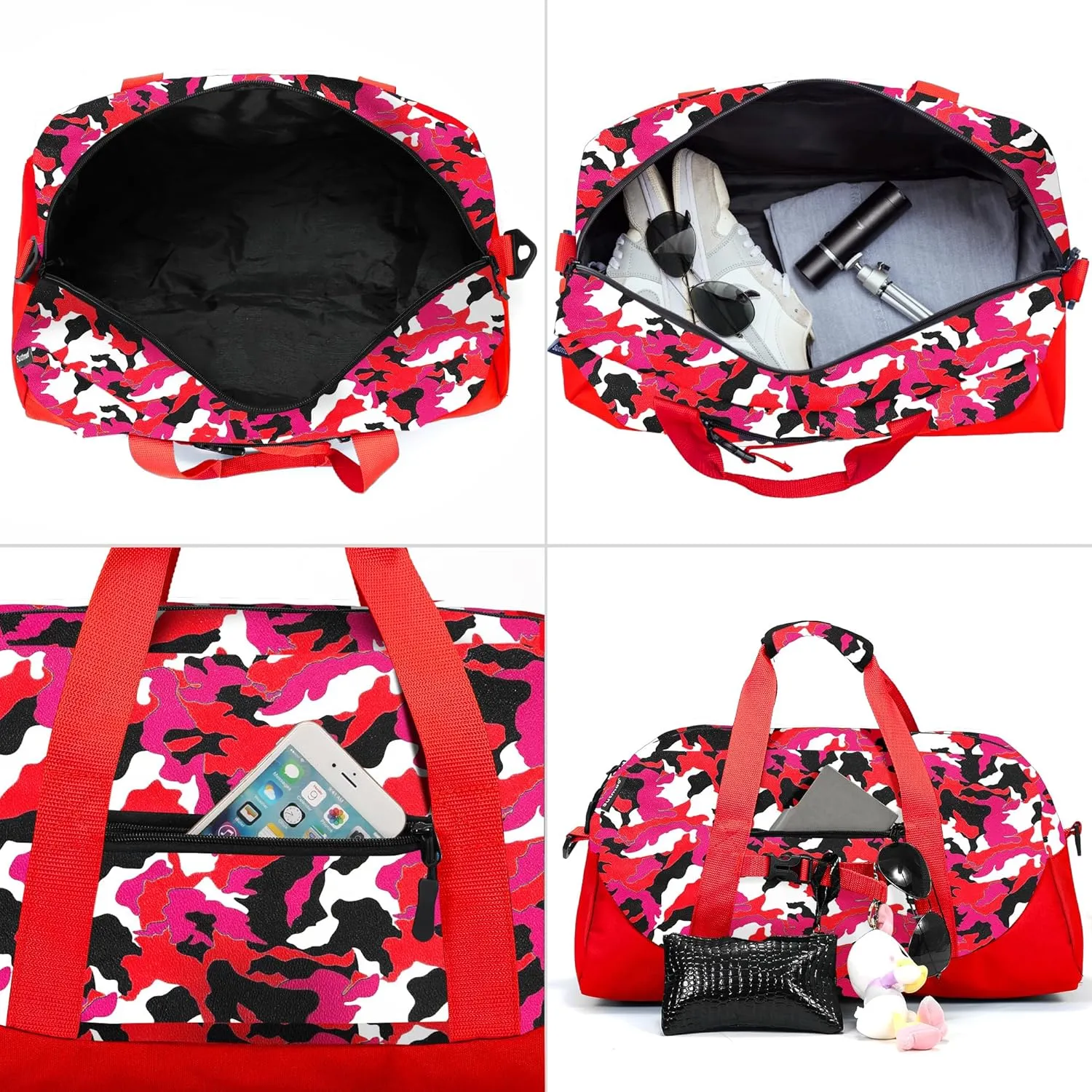 Stumdo Kids Overnighter Duffel Bags for kids, Carry-On Size & Ideal for School Practice or Overnight Travel Weekender Tote for Travel Gym Sport bag for Boys & Girls (11shong)