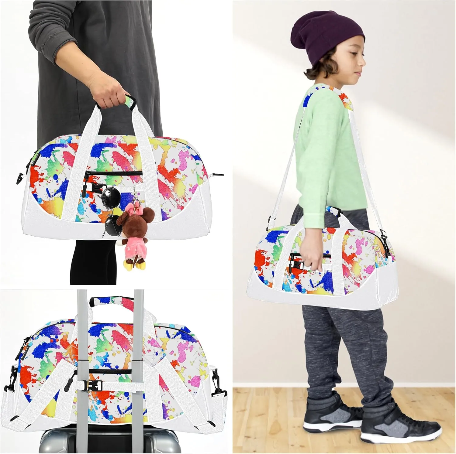 Stumdo Kids Overnighter Duffel Bags for kids, Carry-On Size & Ideal for School Practice or Overnight Travel Weekender Tote for Travel Gym Sport bag for Boys & Girls (cbse)