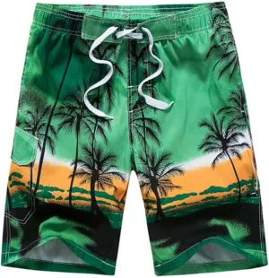Swim Trunks 2024 Short Pants Casual Printed Short Floral Beach Splicing Fashion Beach Pants Dissolving Swim Trunks