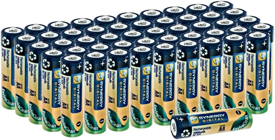 Synergy Digital Camera Batteries, Compatible with Mamiya 645DF  Medium Format DSLR Digital Camera, (Ni-MH, 1.25V, 2800mAh), Combo-Pack Includes: 50 x AA Rechargeable Batteries