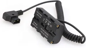 SZRMCC New D-tap 2 Pin Male to NP-F970 F550 Dummy Battery with in Out 7.4V 3A for Atomos Shogun Ninja Inferno SmallHD Monitor