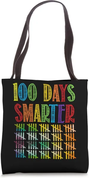 Tally Marks 100 Days of School 100 Days Smarter Tote Bag