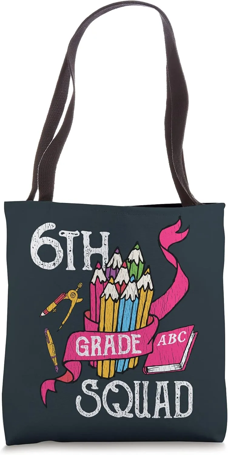 Team 6th Grade Squad Back School Matching Teacher Student Tote Bag