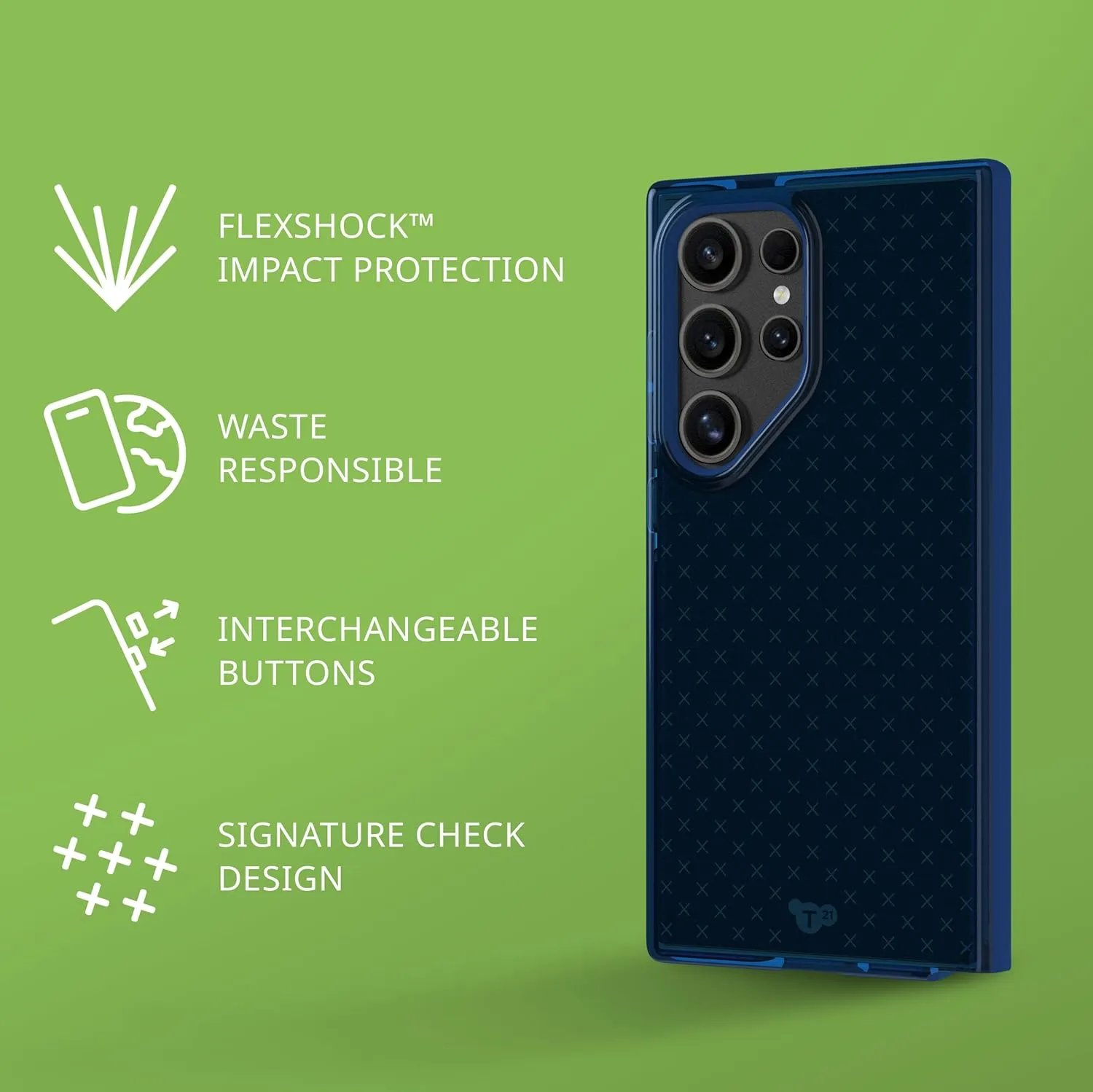 Tech21 Evo Check for Samsung S24 Ultra - Cobalt Blue