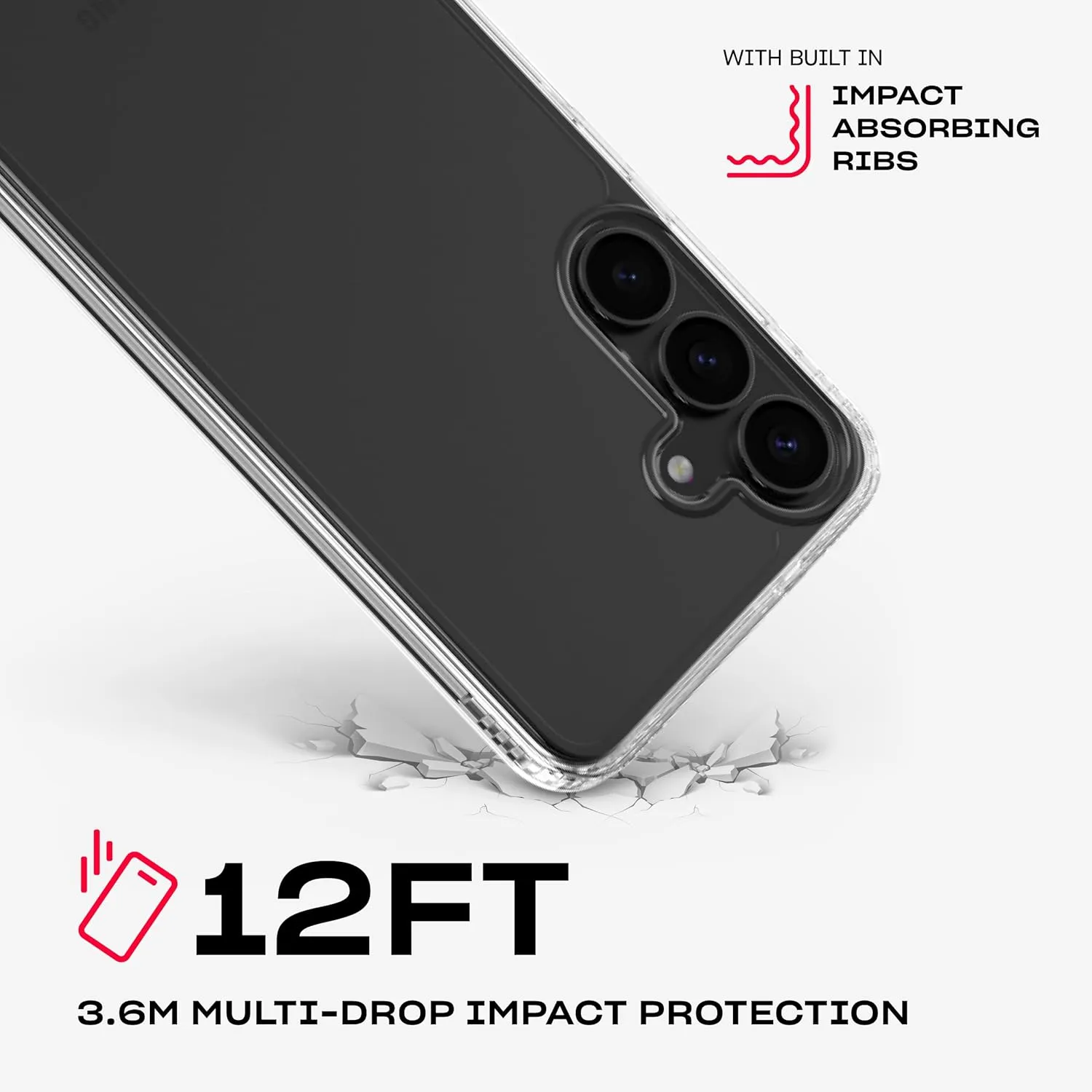 Tech21 EvoClear for Samsung Galaxy S25  - Anti-Yellowing and Scratch Resistant case - Clear