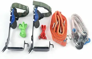 TFCFL Tree Climbing Spike Set, Adjustable Two-Gear Pole Climbing Spike Safety Belt Straps Tree Climbing Tool Kits Loading 100KG