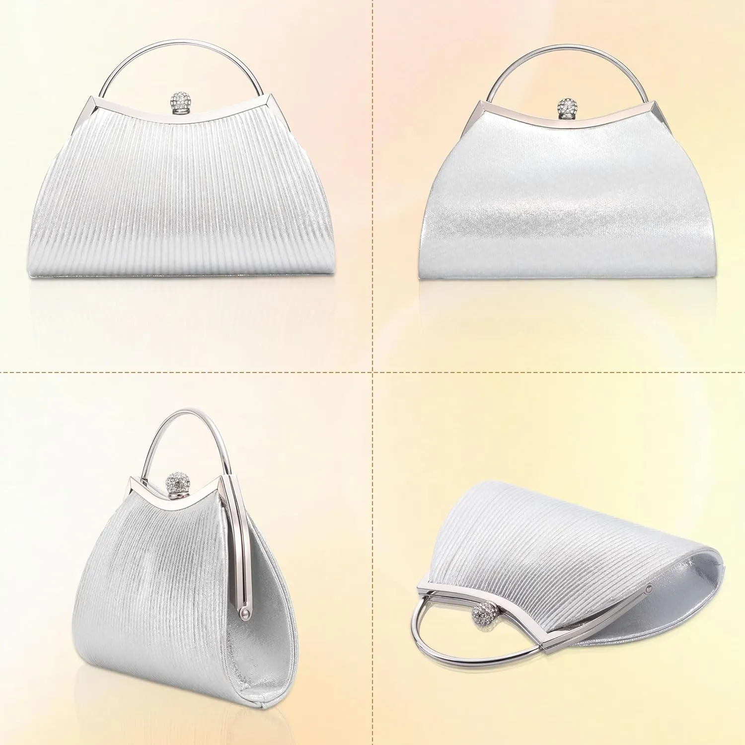 Tmore Evening Purses for Women Sparkly Handbags with Chain Womens Evening Bag for Wedding Party Prom
