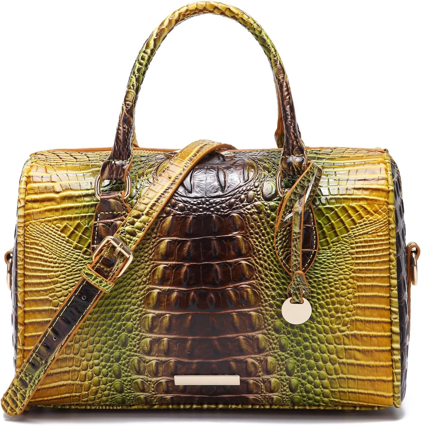 Top-Handle Crocodile Purses For Women Crossbody Leather Bags Trendy Large Capacity Tote with Shoulder Strap