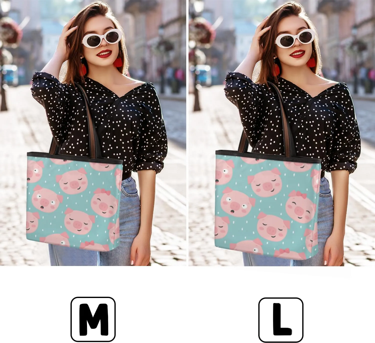 Tote Bag for Women with Zipper Large Capacity Top Handle Casual Shoulder Bag Handbag Reusable Shopping