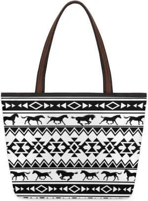 Tote Bag for Women with Zipper Large Capacity Top Handle Casual Shoulder Bag Handbag Reusable Shopping