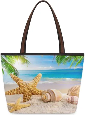 Tote Bag for Women with Zipper Large Capacity Top Handle Casual Shoulder Bag Handbag Reusable Shopping
