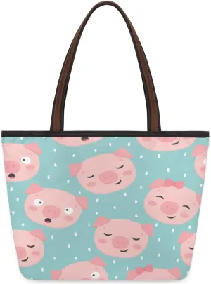 Tote Bag for Women with Zipper Large Capacity Top Handle Casual Shoulder Bag Handbag Reusable Shopping