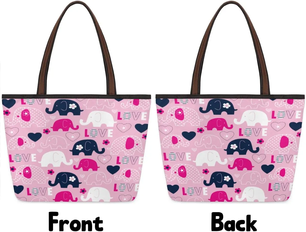 Tote Bag for Women with Zipper Large Capacity Top Handle Casual Shoulder Bag Handbag Reusable Shopping