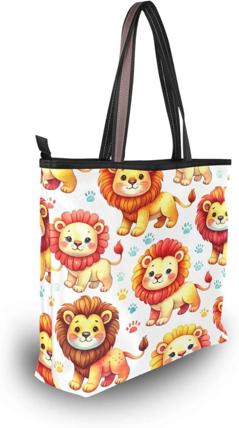 Tote Bag for Women with Zipper,Polyester Tote Purse Holiday Tote Bag Work Handbag Women Gift