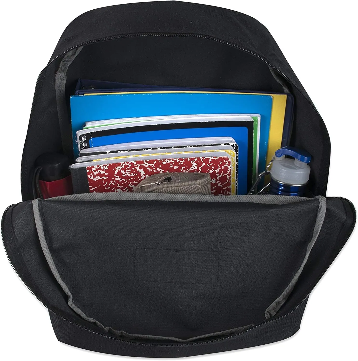 Trail maker Backpack with School Supplies for Kids - 20 Piece Back to School Supplies with 17" Backpack (Black)
