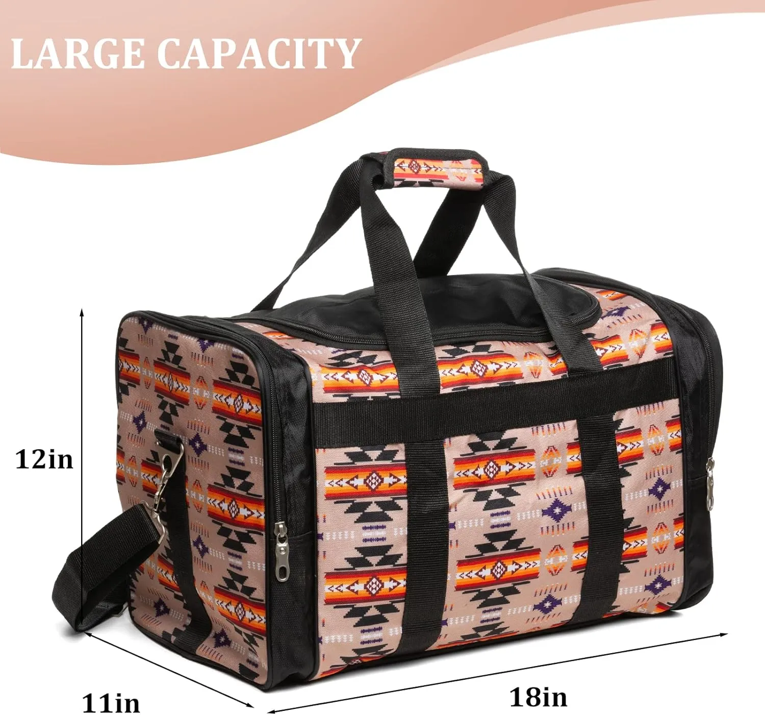 Travel Duffel Bag for Women Men, Lightweight Carry On Duffle Bag with Pocket and Adjustable Strap for Camping Travel Gear Gym