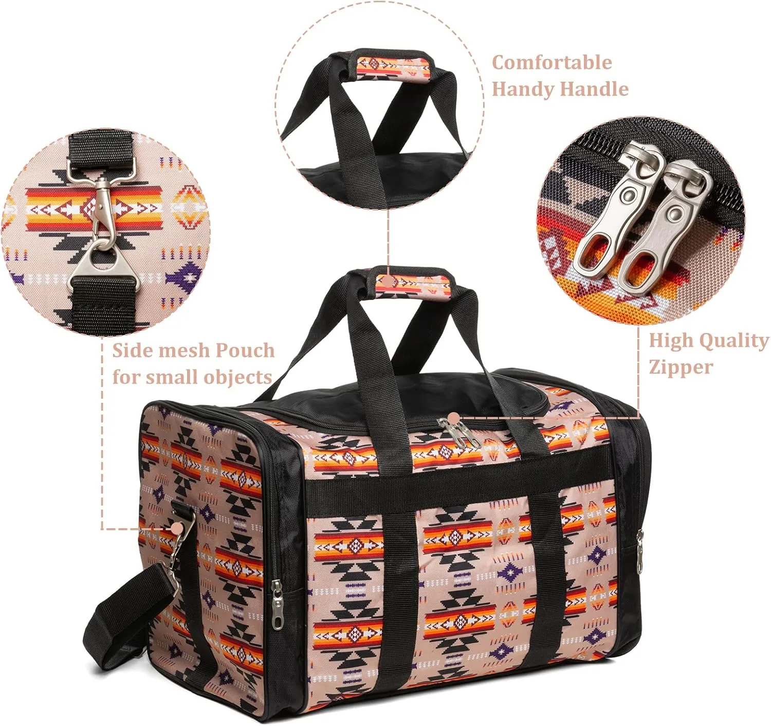 Travel Duffel Bag for Women Men, Lightweight Carry On Duffle Bag with Pocket and Adjustable Strap for Camping Travel Gear Gym