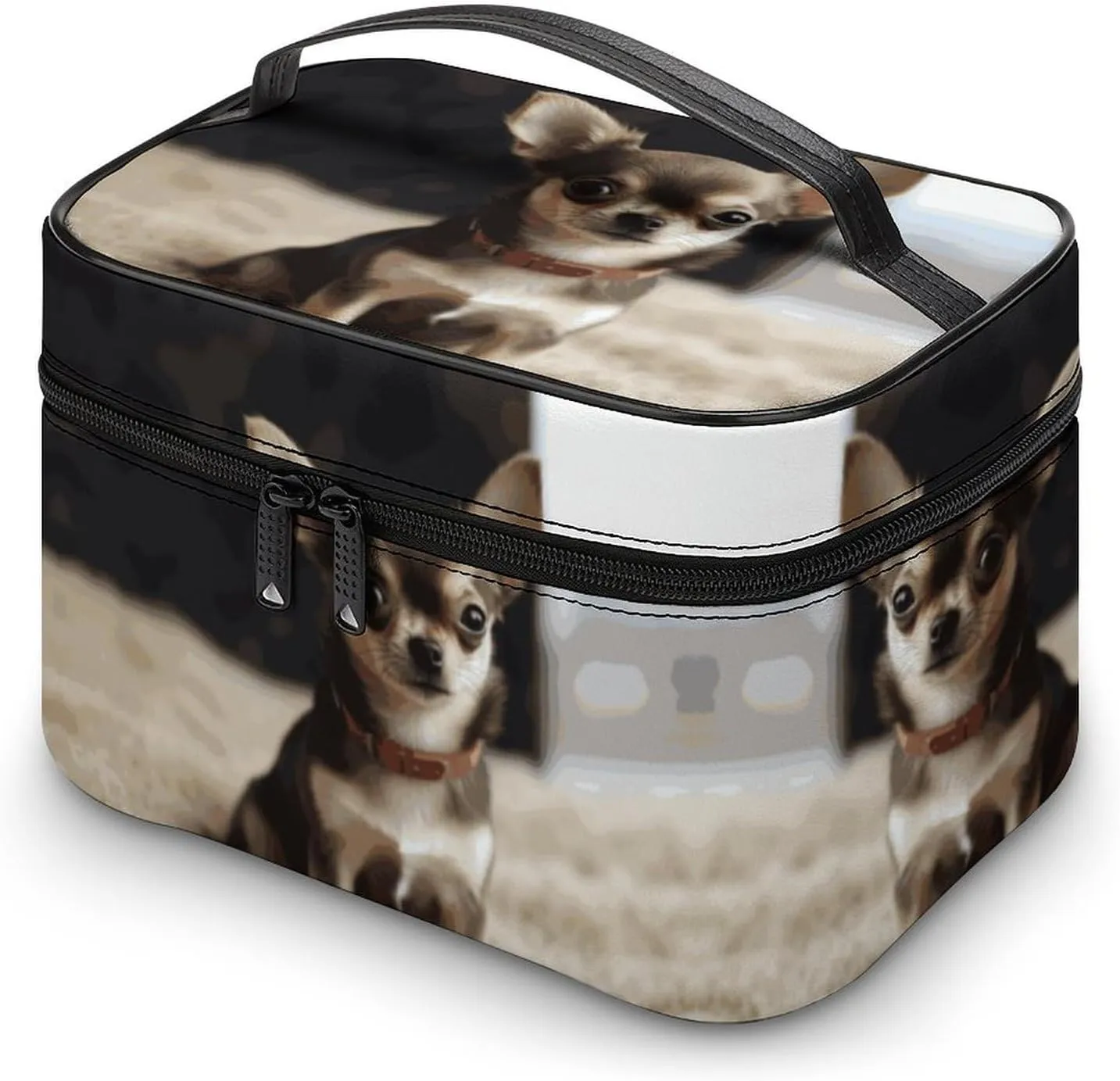 Travel Toiletry Bag for Women And Men,Cute Chihuahua Toiletry Organizer, Makeup Bag Travel Organizer for Shampoo,Toiletries