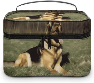 Travel Toiletry Bag for Women And Men,German Shepherd Dog Toiletry Organizer, Makeup Bag Travel Organizer for Shampoo,Toiletries