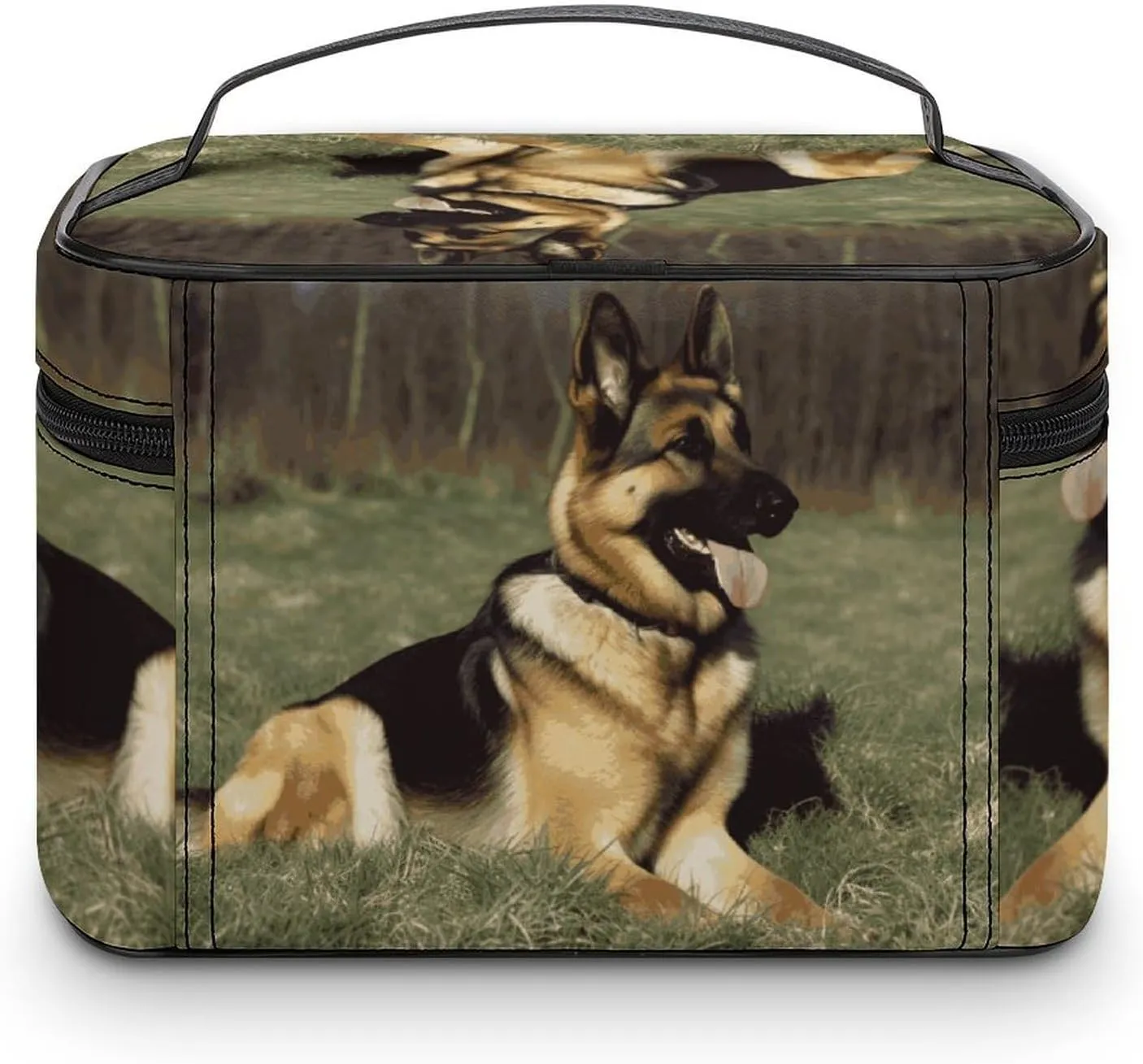 Travel Toiletry Bag for Women And Men,German Shepherd Dog Toiletry Organizer, Makeup Bag Travel Organizer for Shampoo,Toiletries
